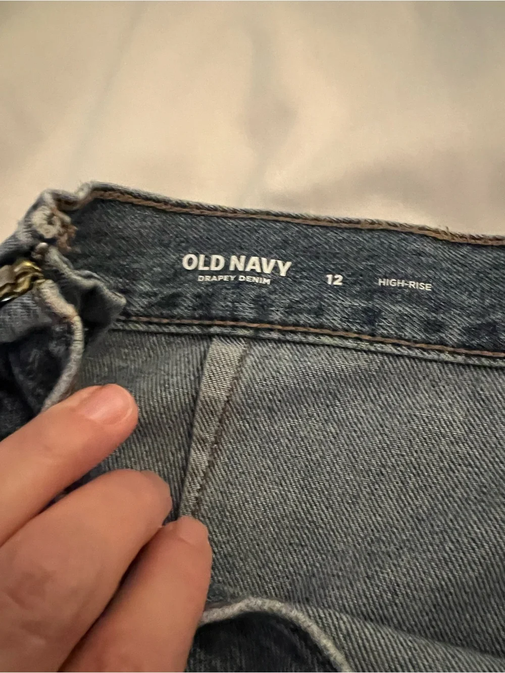Old Navy Blue Denim A-Line Skirt